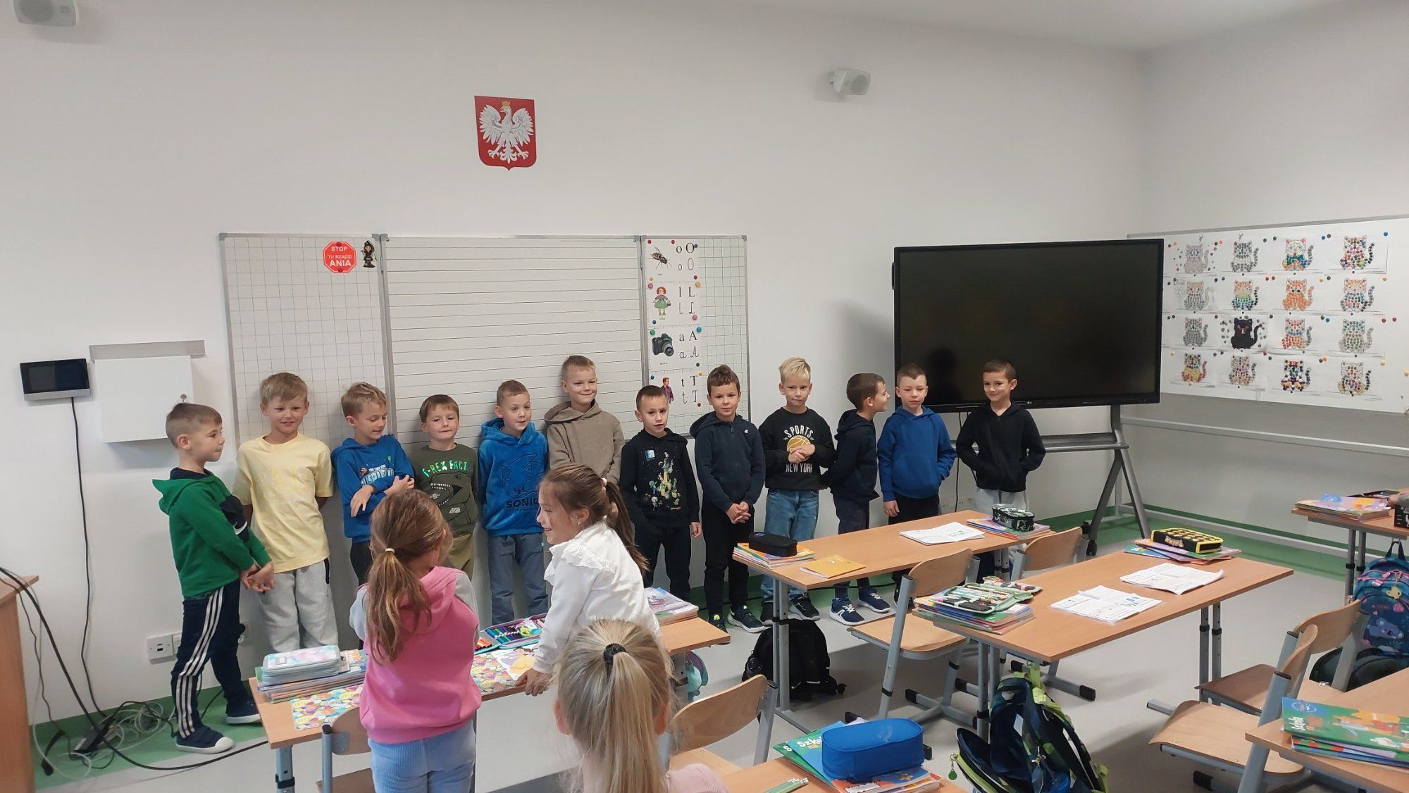 Uczniowie podczas Dnia Chłopaka
